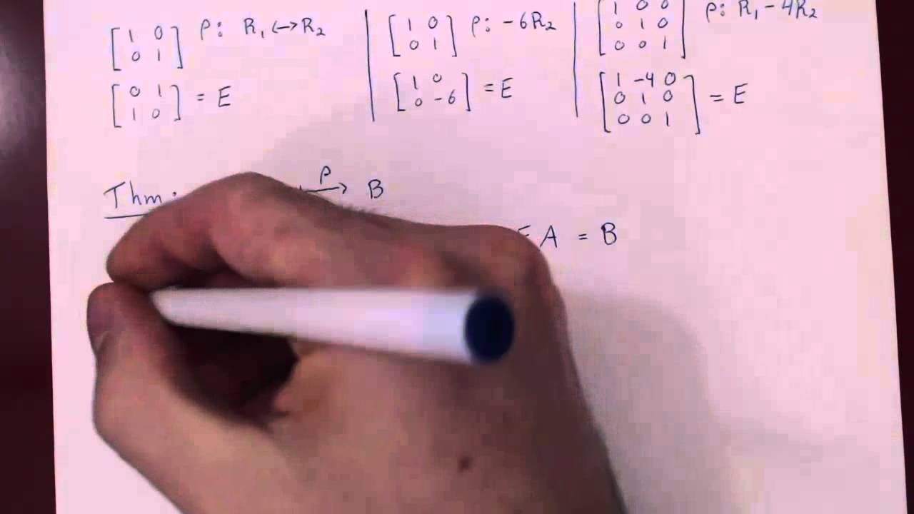 Elementary Matrices - Part 1