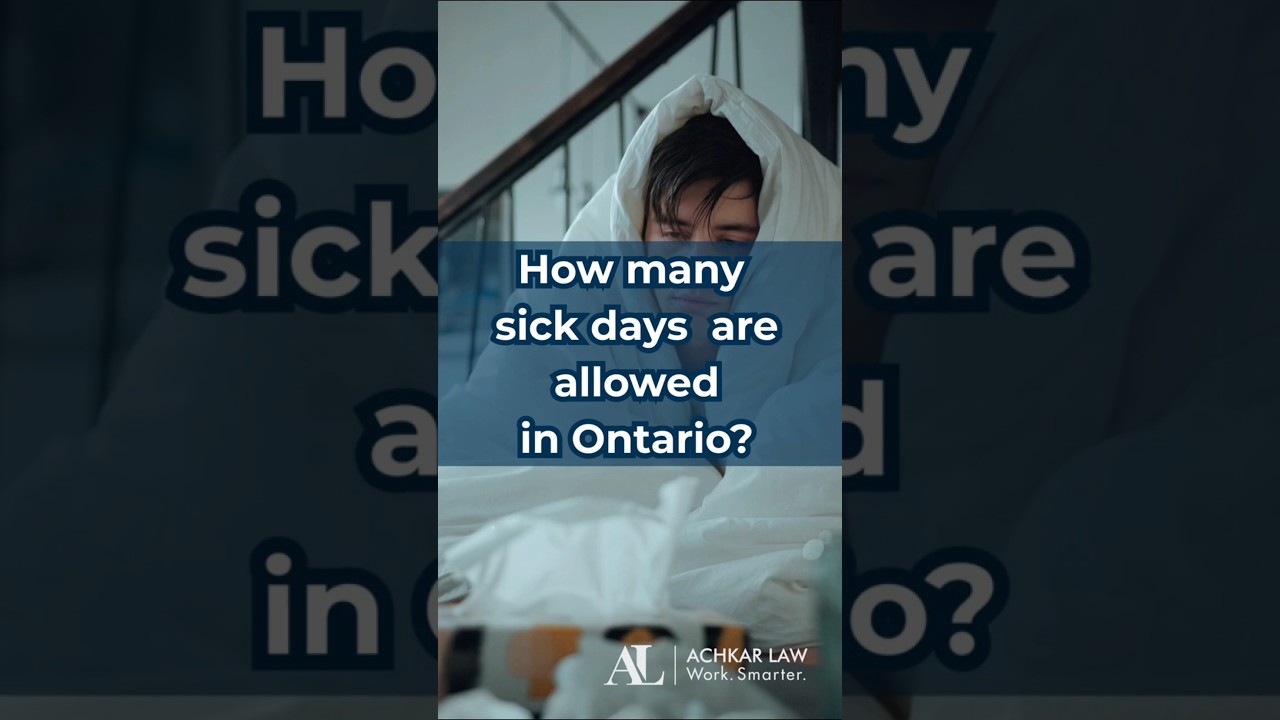 How many sick days are you allowed in Ontario?