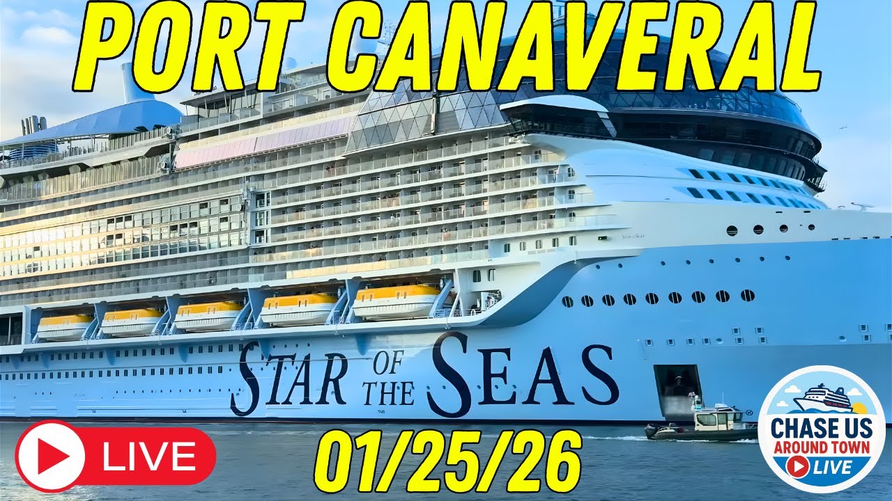 🔴 LIVE: Watching Massive Cruise Ships Leaving Port Canaveral LIVE! (Jan. 25, 2026)