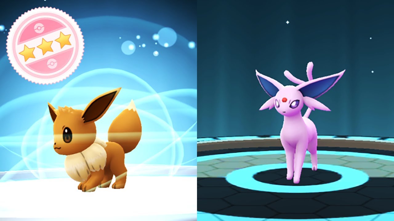 EVOLVING 100% IV EEVEE TO ESPEON in Pok&eacute;mon GO