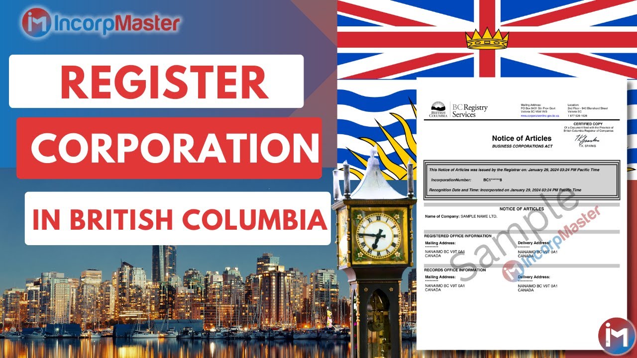 Register a Corporation in British Columbia: BC Company Incorporation