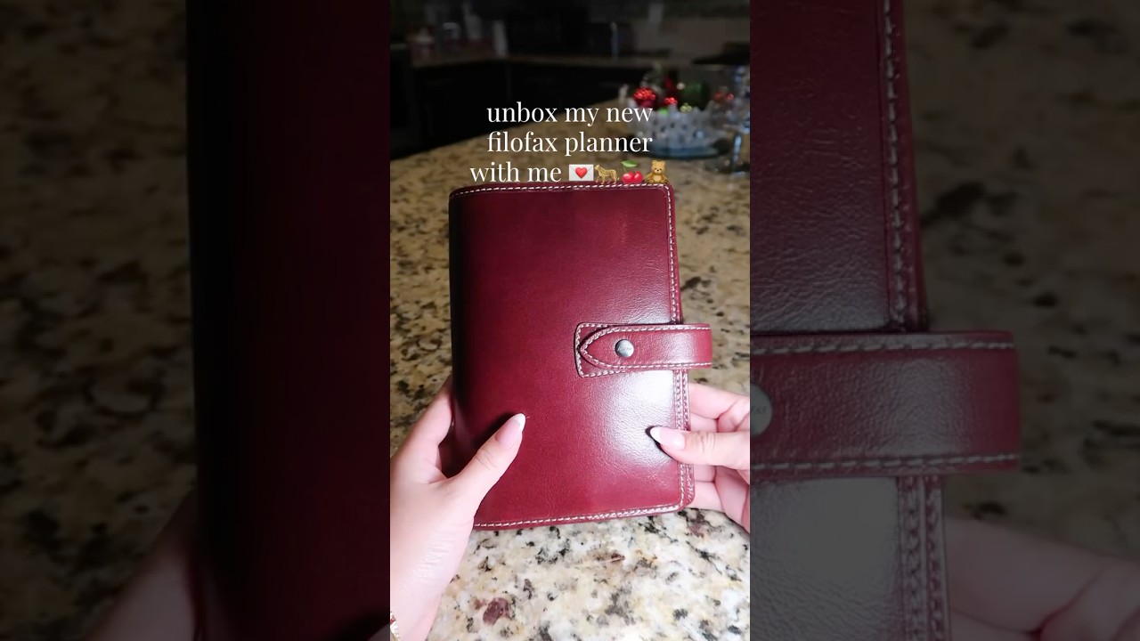 unbox my new filofax planner with me 💌🍒🫶🏼🐆 #planner #plannerlifestyle #plannercommunity