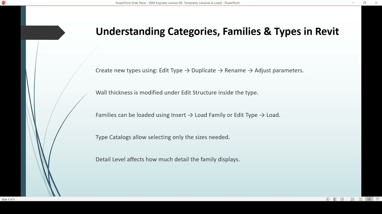 Mastering Templates, Libraries & Load Families in Revit | BIM Architecture – Lecture 00
