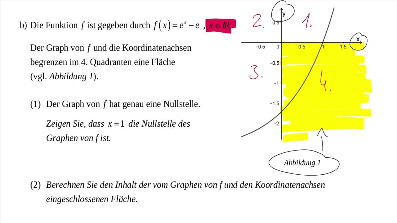 NRW Abituraufgabe 2020 - hilfsmittelfreier Prüfungsteil - Mathe - Grundkurs