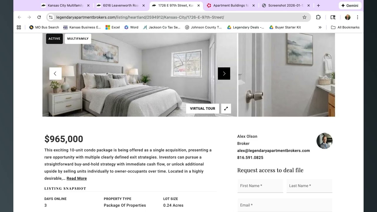 1 12 2026 KC Multifamily Minute Multifamily Listings 1031 Exchange Kansas City Alex Olson Legendary