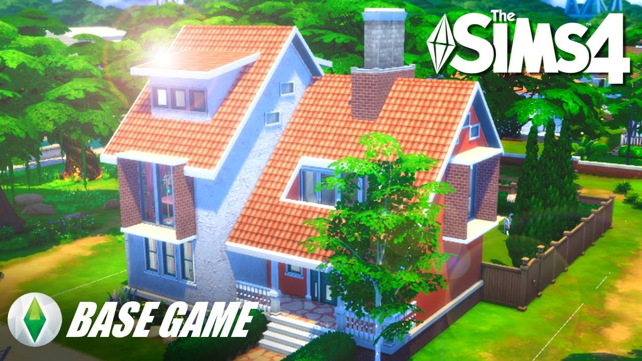 HERMOSA CASA FAMILIAR (SÓLO JUEGO BASE) 😍🏡🎮 Los Sims 4 Speed Build