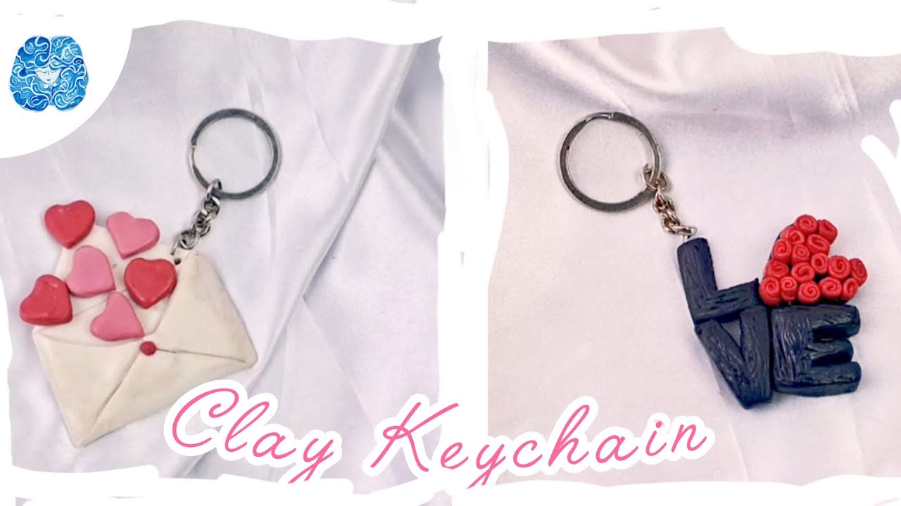 !!Tuitorial of keychain with homemade clay #youtube #video #keychain #gift #artandcraft #diy #love 