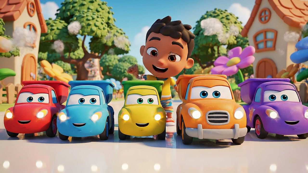 Six Little Toy Trucks Honk Honk Honk 🚚 | Nursery Rhymes for Kids & Baby Songs