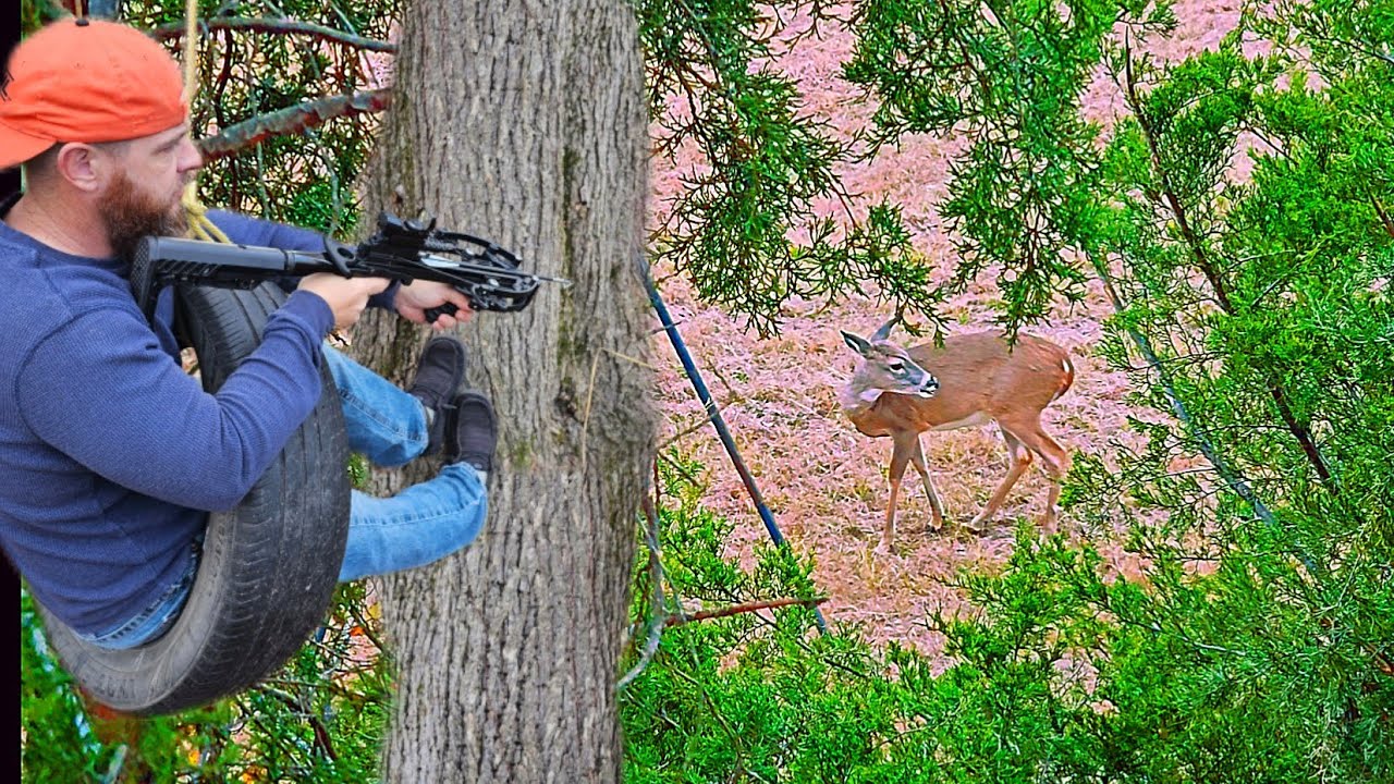 Deer Hunting out of a Redneck Tree Saddle
