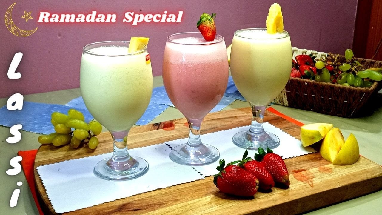 Banana, Strawberry Aur Apple Ki Lassi Zror Try Krain 😋| Ramadan Ki Special Lassi
