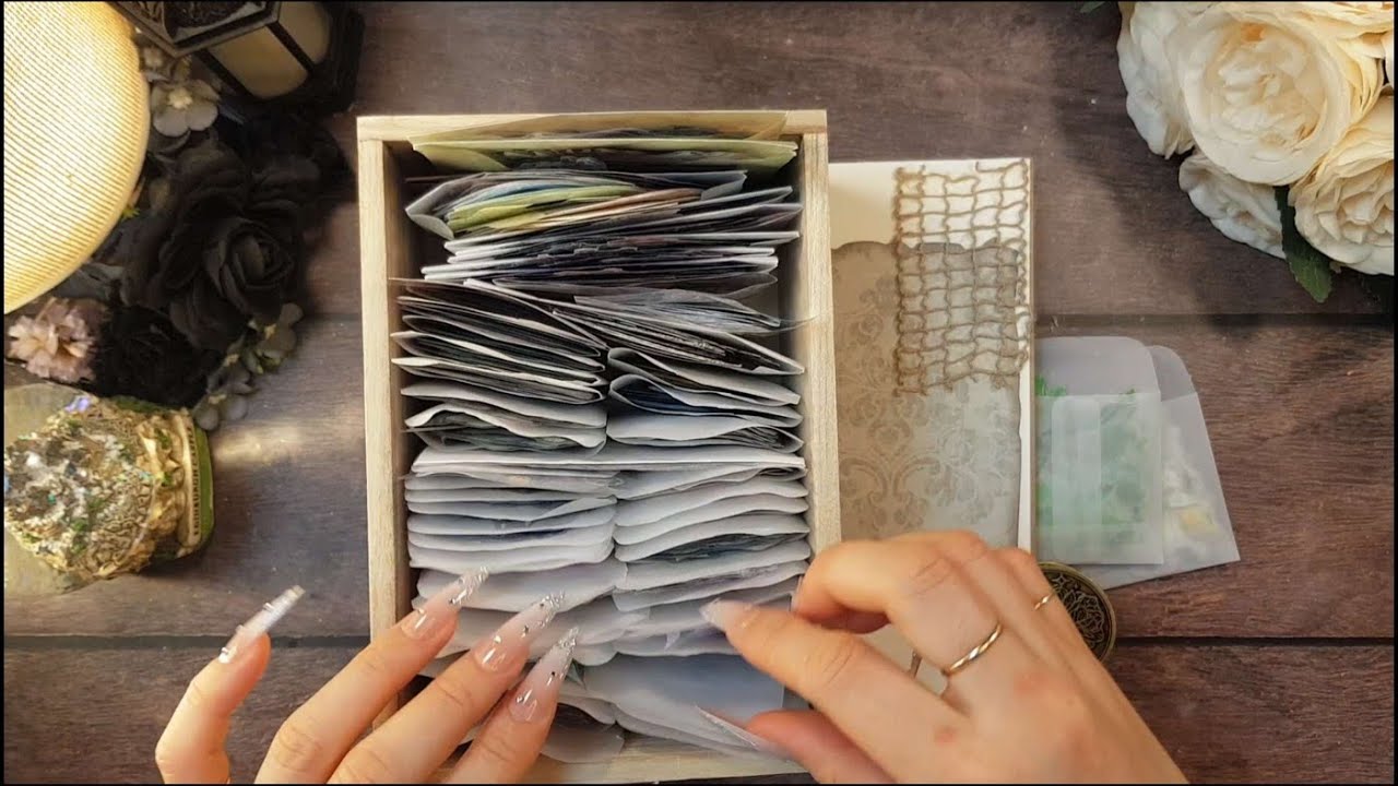 종이 소리 ASMR | 빈티지 감성 다꾸 | Paper sounds ASMR | 🍏a fresh, refreshing vibe🪴 #scrapbooking #journaling
