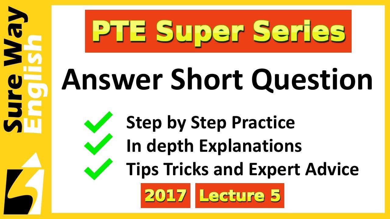 PTE Answer Short Question Practice Question and Expert Tips