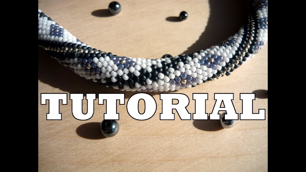 Sznur szydełkowo koralikowy - Ukośnik [TUTORIAL] | Qrkoko.pl