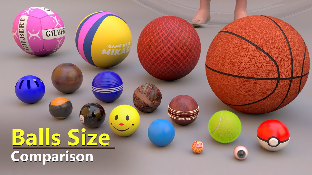 Balls Size Comparison in 3D | Databall