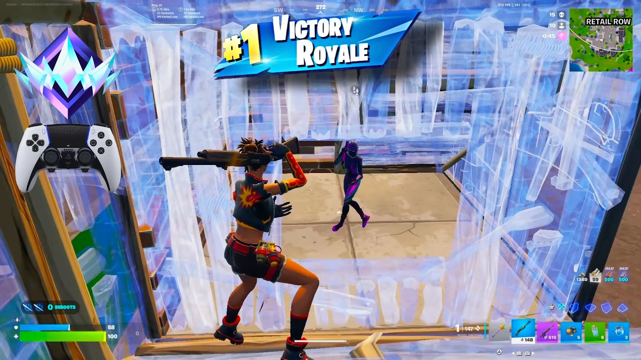 24 Kill Fortnite Unreal Ranked Reload | PS5 Controller Gameplay