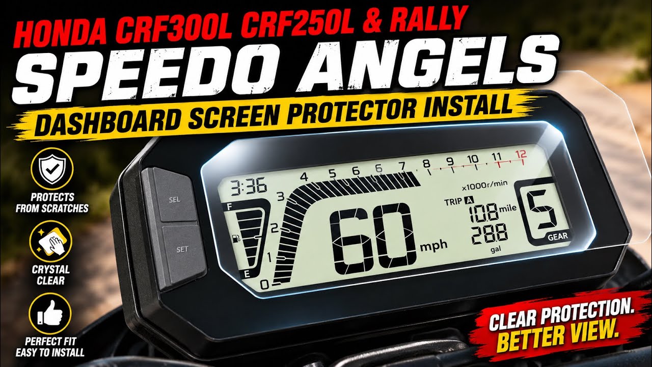Honda CRF300L CRF250L & Rally Speedo Angels Dashboard Screen Protector Install