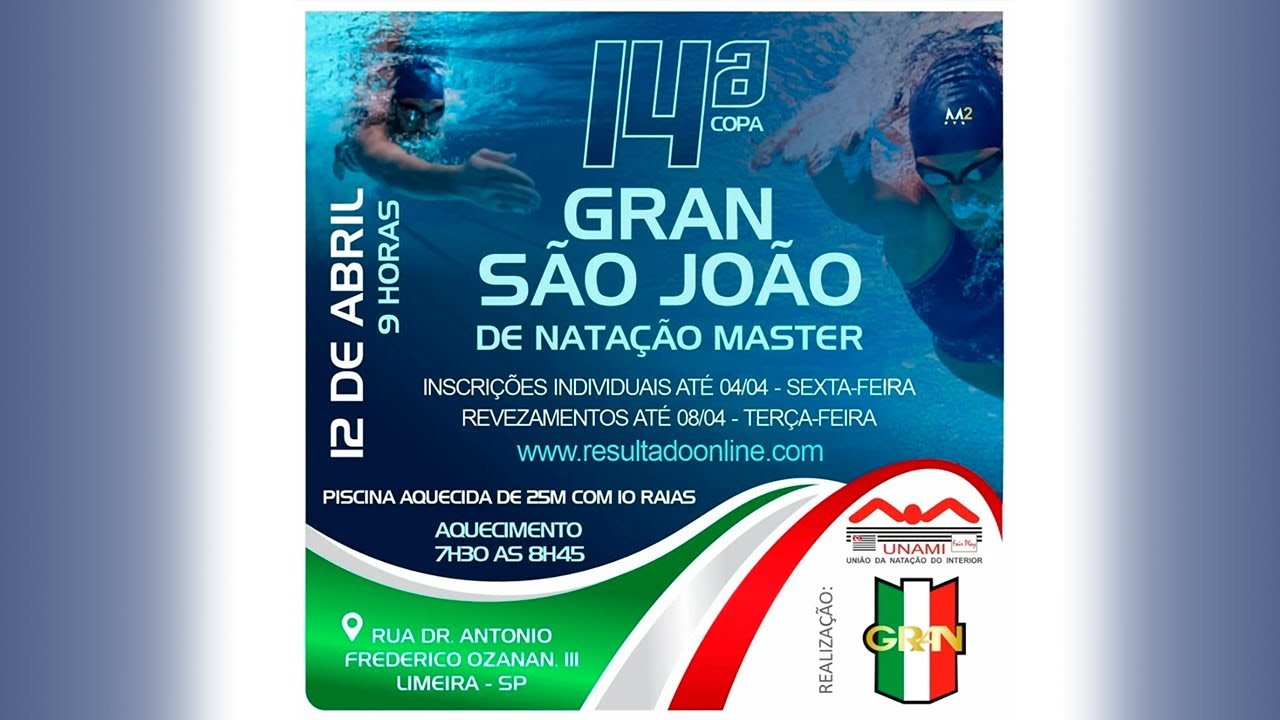14ª COPA GRAN SÃO JOÃO DE NATAÇÃO MASTER