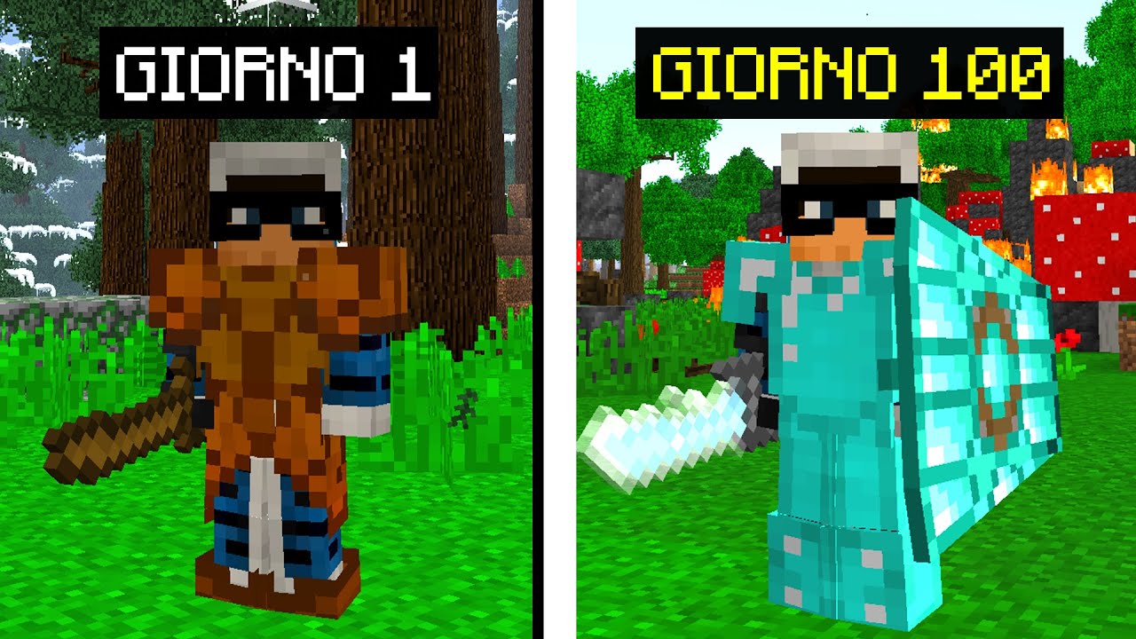 SOPRAVVIVO 100 GIORNI NEL MONDO PI&Ugrave; DIFFICILE DI MINECRAFT - KENDAL