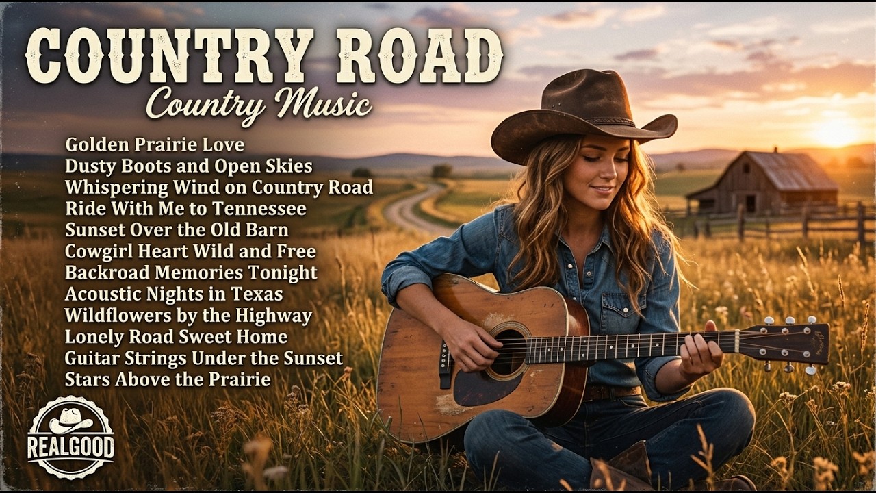 Peaceful Country Road Acoustic Music That Feels Like a Sunset Drive