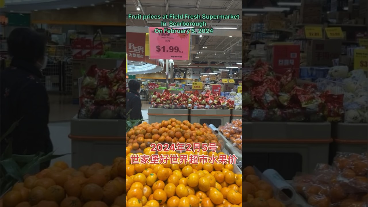 2024年2月5号世家堡好世界超市水果价(Fruit prices at Field Fresh  Supermarket , Scarborough on February 5, 2024)