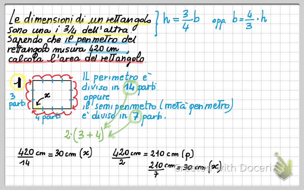 risoluzione di problemi sul rettangolo