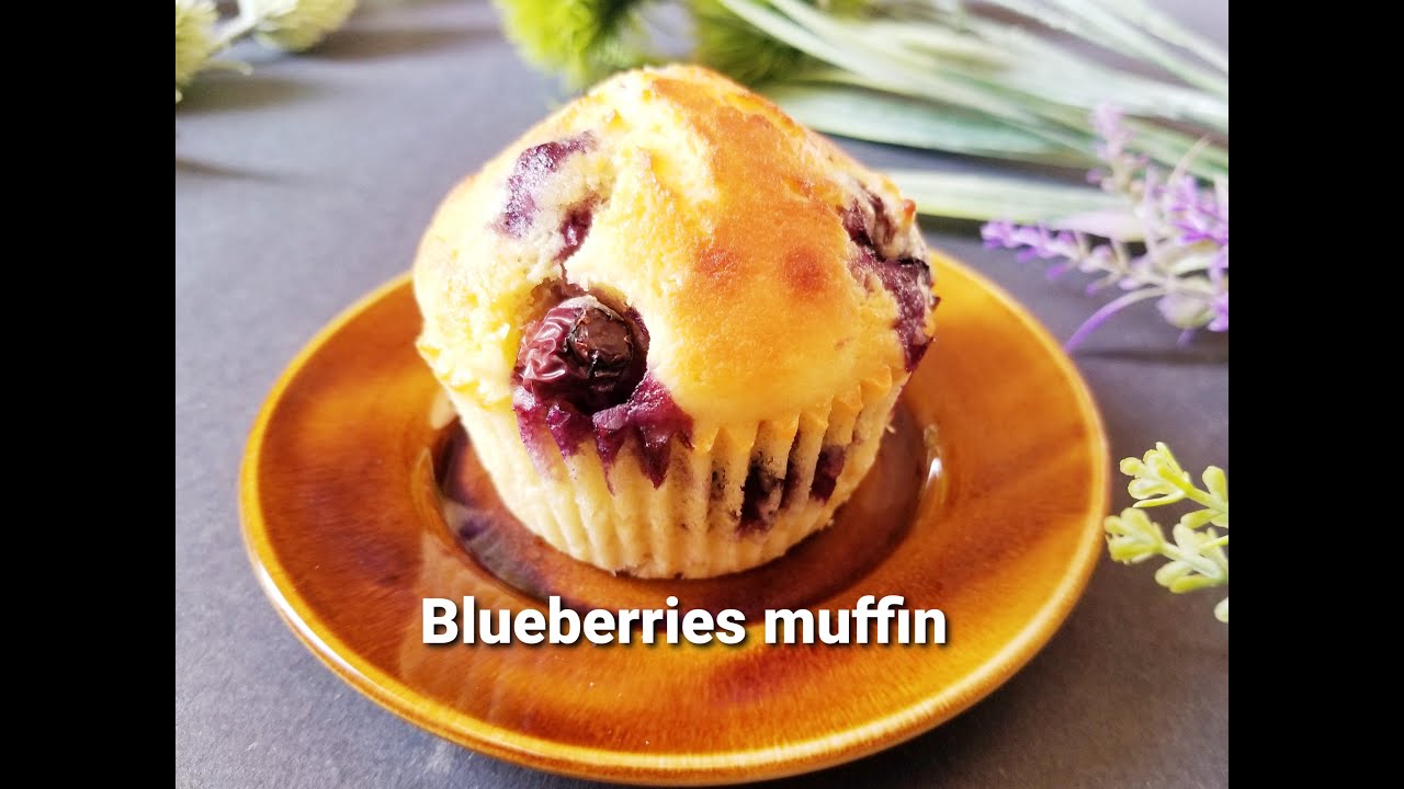 Bánh Bông Lan Việt Quất Xanh công thức tiếng Việt - Blueberry Muffins