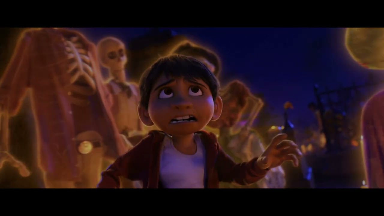 Coco (2017) - Miguel Plays the Guitar and Starts Seeing the Spirits of the Dead [UHD]