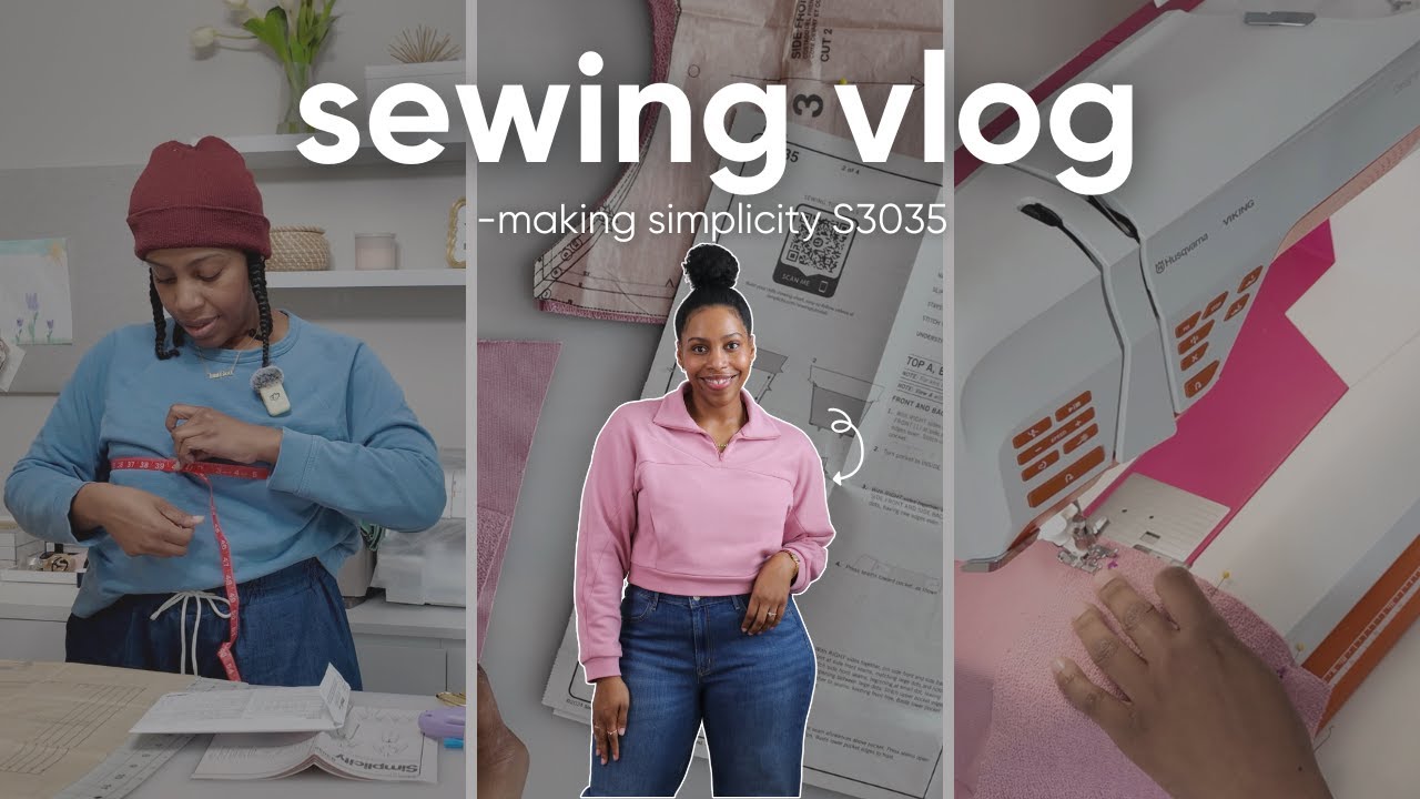 a sewing vlog 🧵🪡 making Simplicity S3035