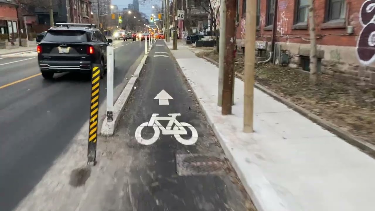 Harbord Dedicated Bike Lane! #toronto 