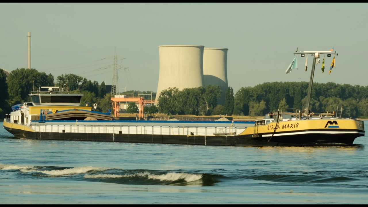 #228 Shipspotting: Binnenschiffe auf dem Rhein / La Boheme &uuml;berholt Stella Maris bei Gro&szlig;-Rohrheim