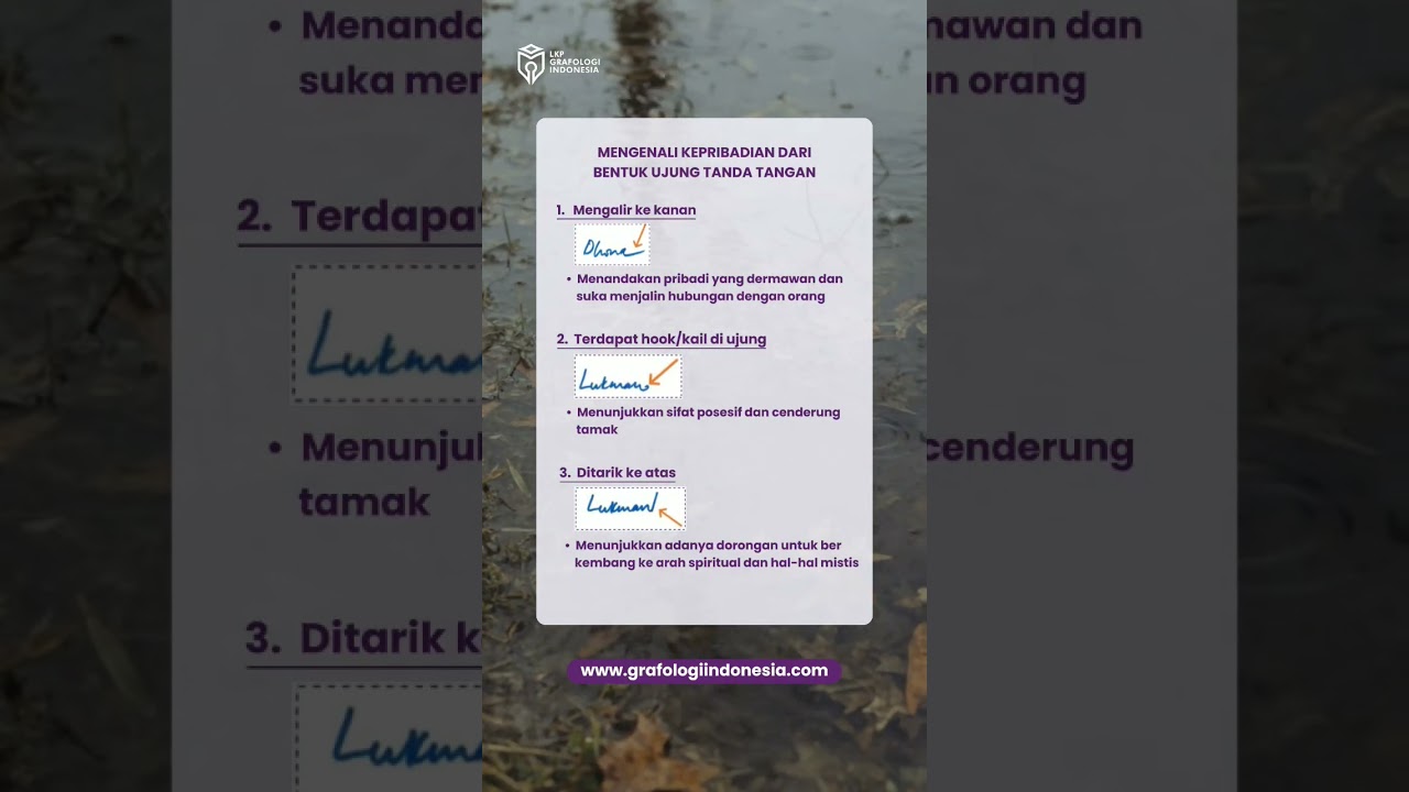 MENGENALI KEPRIBADIAN DARI BENTUK UJUNG TANDA TANGAN #part1