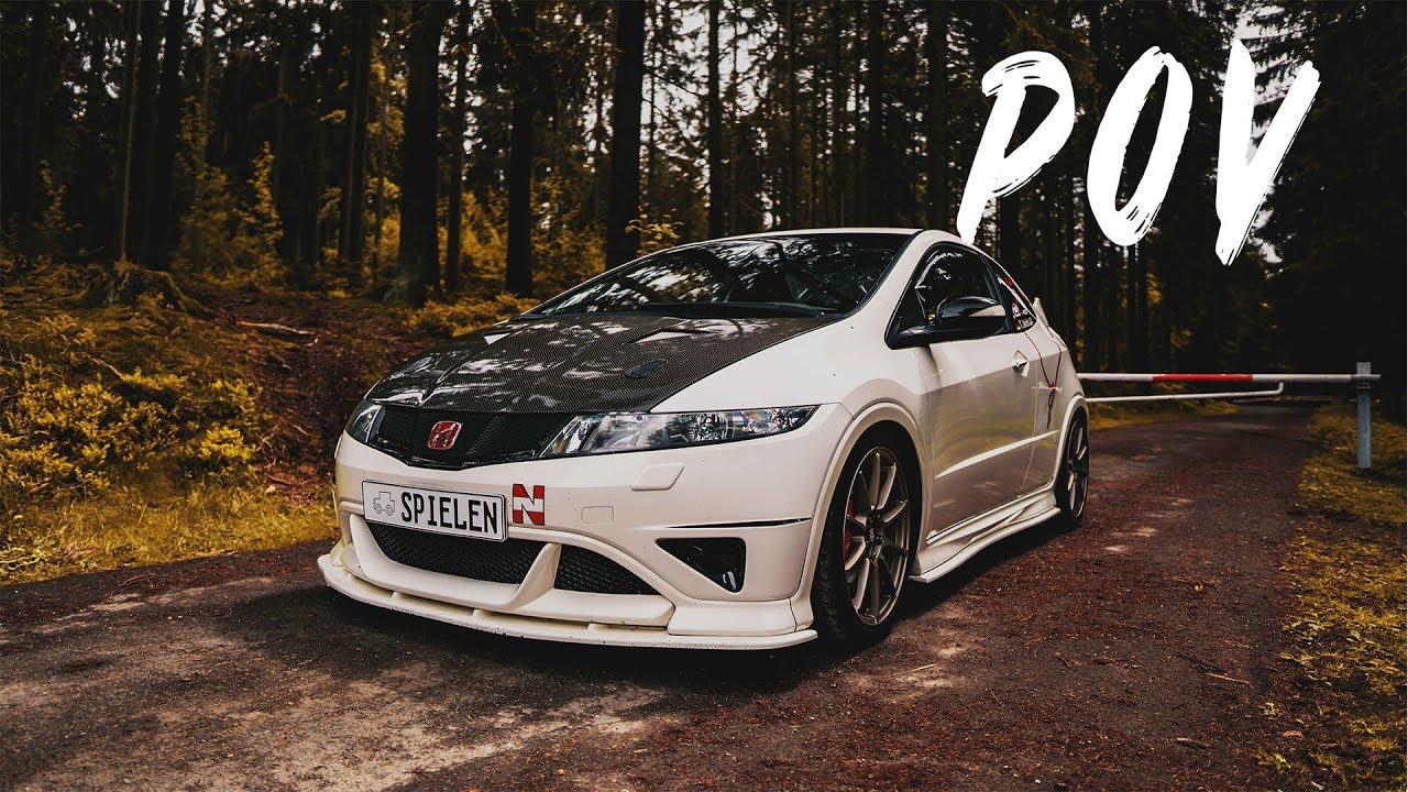POV Honda Civic Type R FN2 Tracktool on the county roads around the N&uuml;rburgring Nordschleife