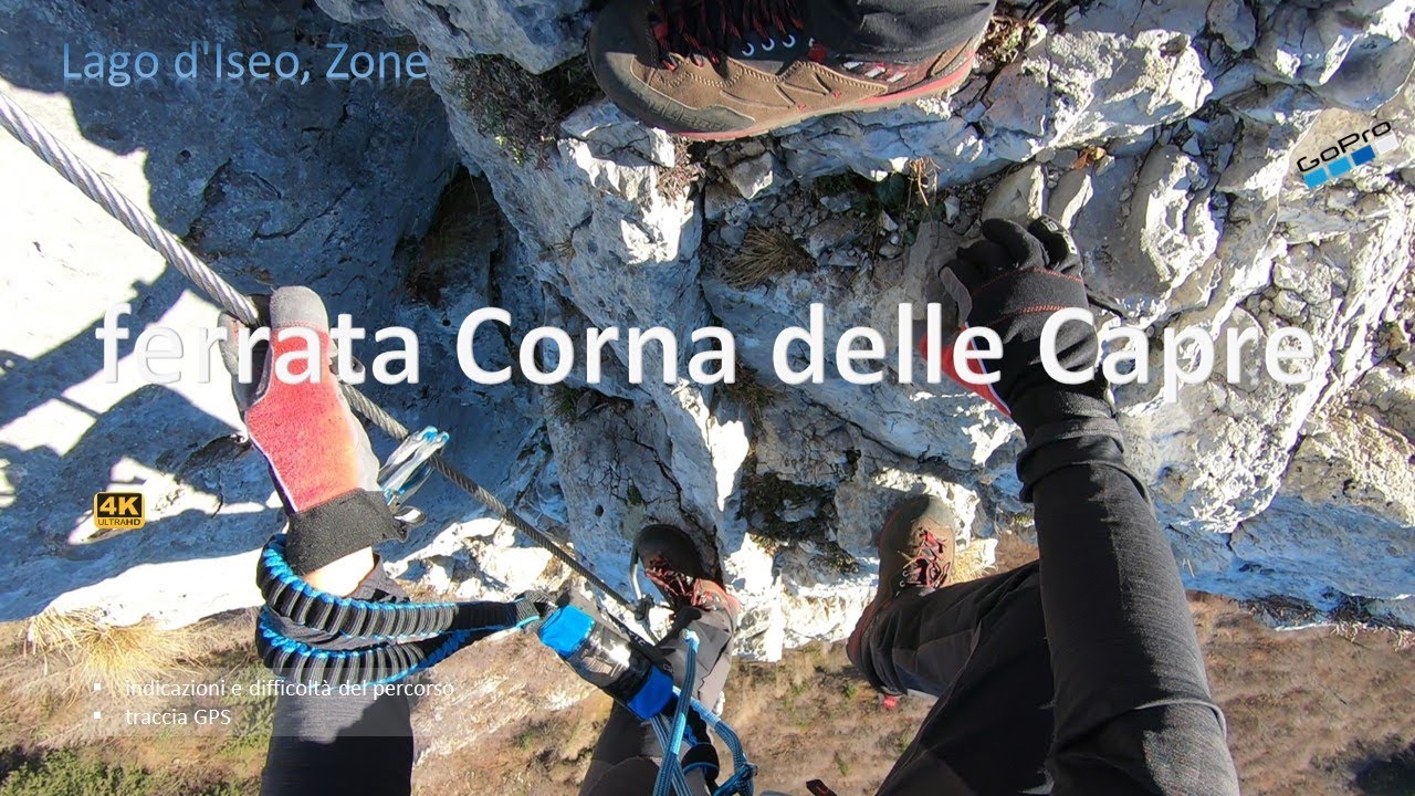 Ferrata verticale Corna delle Capre. Lago d'Iseo, Zone
