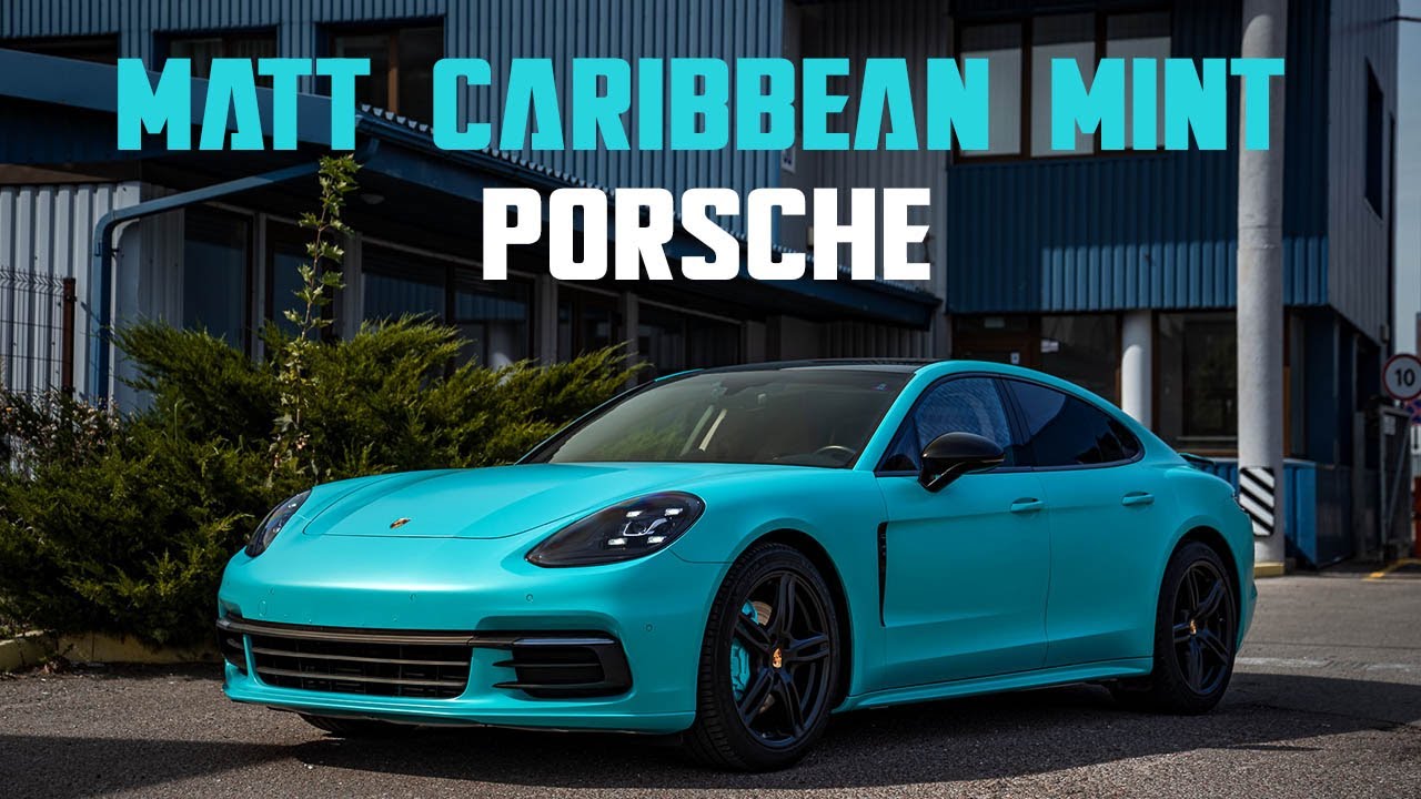 Porsche Wrapped in PWF Matt Caribean Mint | Color Change