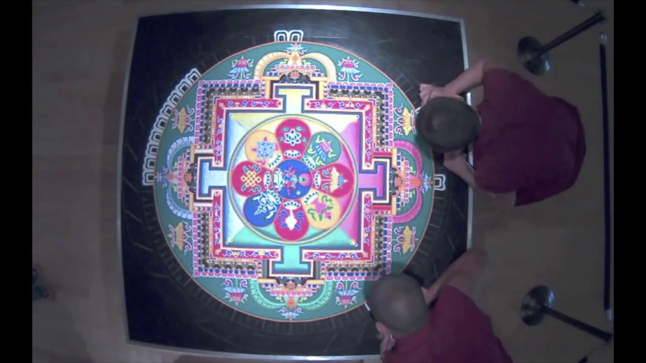 Sacred Tibetan Sand Mandala Time Lapse (Faster!)