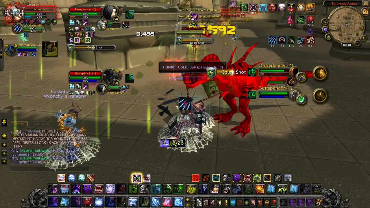 Beating Mythran and Dojacat - Unholy DK pvp 5.4.8