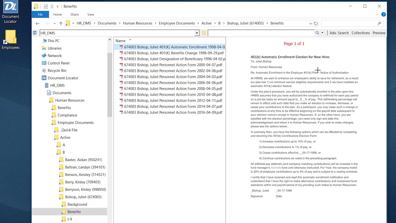 HR Document Management Software Demonstration