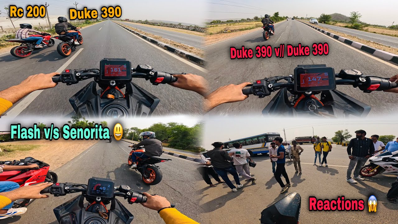 Flash v/s senorita 🔥 | Duke 390 v/s Duke 390 gen 3 || new duke 390 loud exhaust 🥵