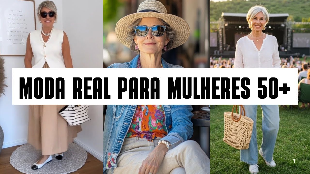 IDÉIAS DE LOOKS PARA USAR DEPOIS DOS 50 ANOS- Dicas com peças que você ja tem ou gastando pouco!