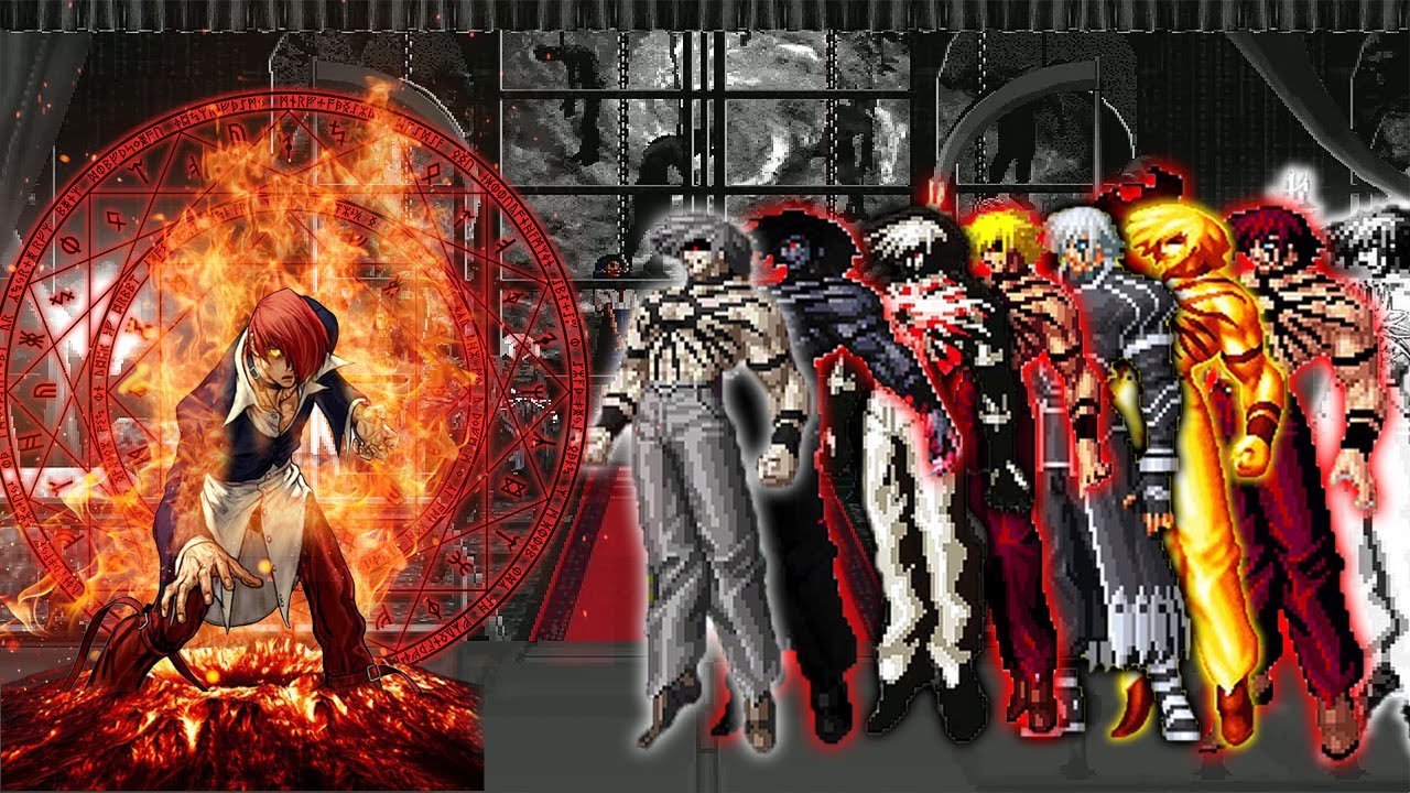 [Mugen KOF] Final Orochi Iori  Lv 3 Vs New Stone Orochi Team