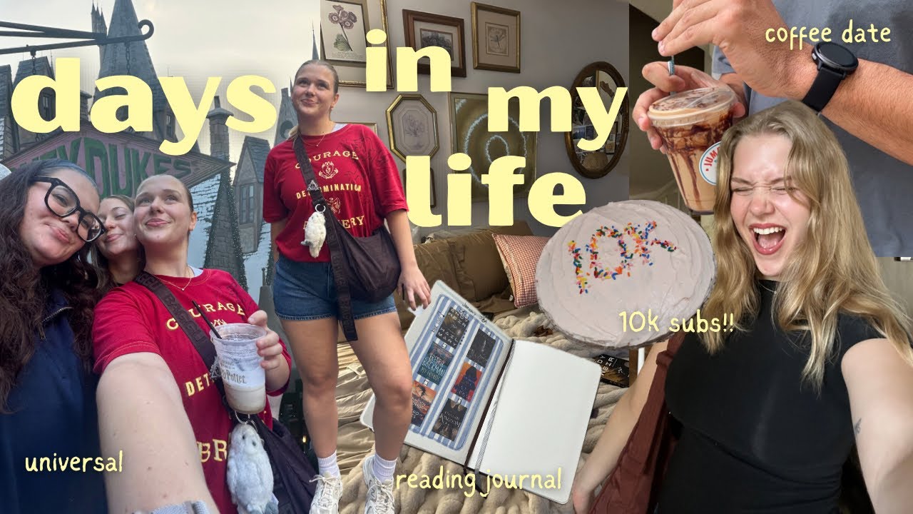 Spend a few days with me 🫂⭐️ (Universal, reading journal, coffee date, HITTING 10K & more)