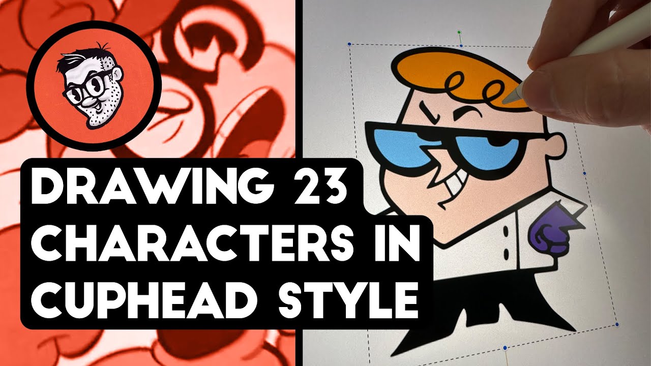 Рисунок 23 классических персонажей Cartoon Network в стиле мультфильма «Rubberhose Cuphead» 1930-...