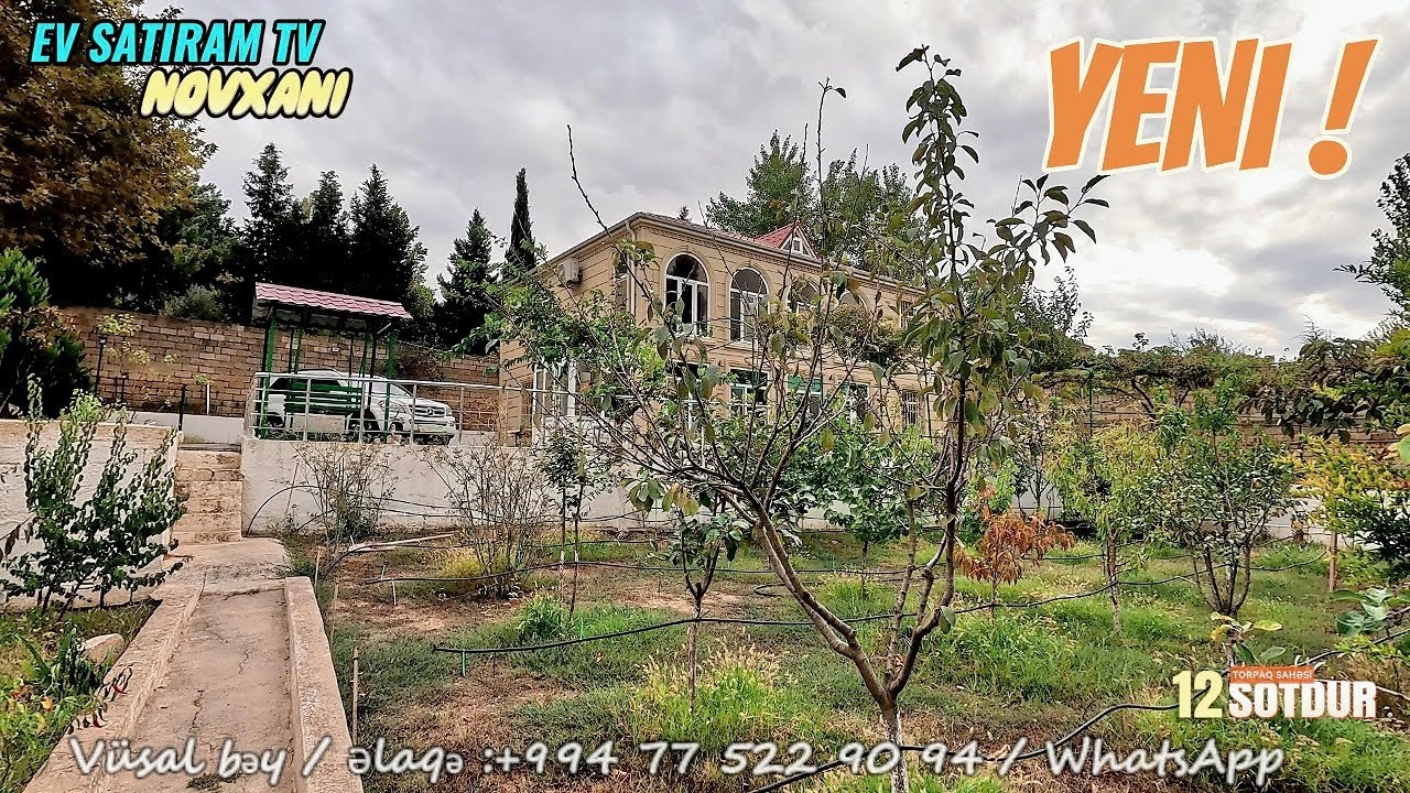 Yeni! 🔥 Novxanıda 12 Sotda Kənd Həyatı! - 🌳 Gözəl Təbiətli Bağ Evi 🏡/Недвижимость  / EV SATIRAM TV