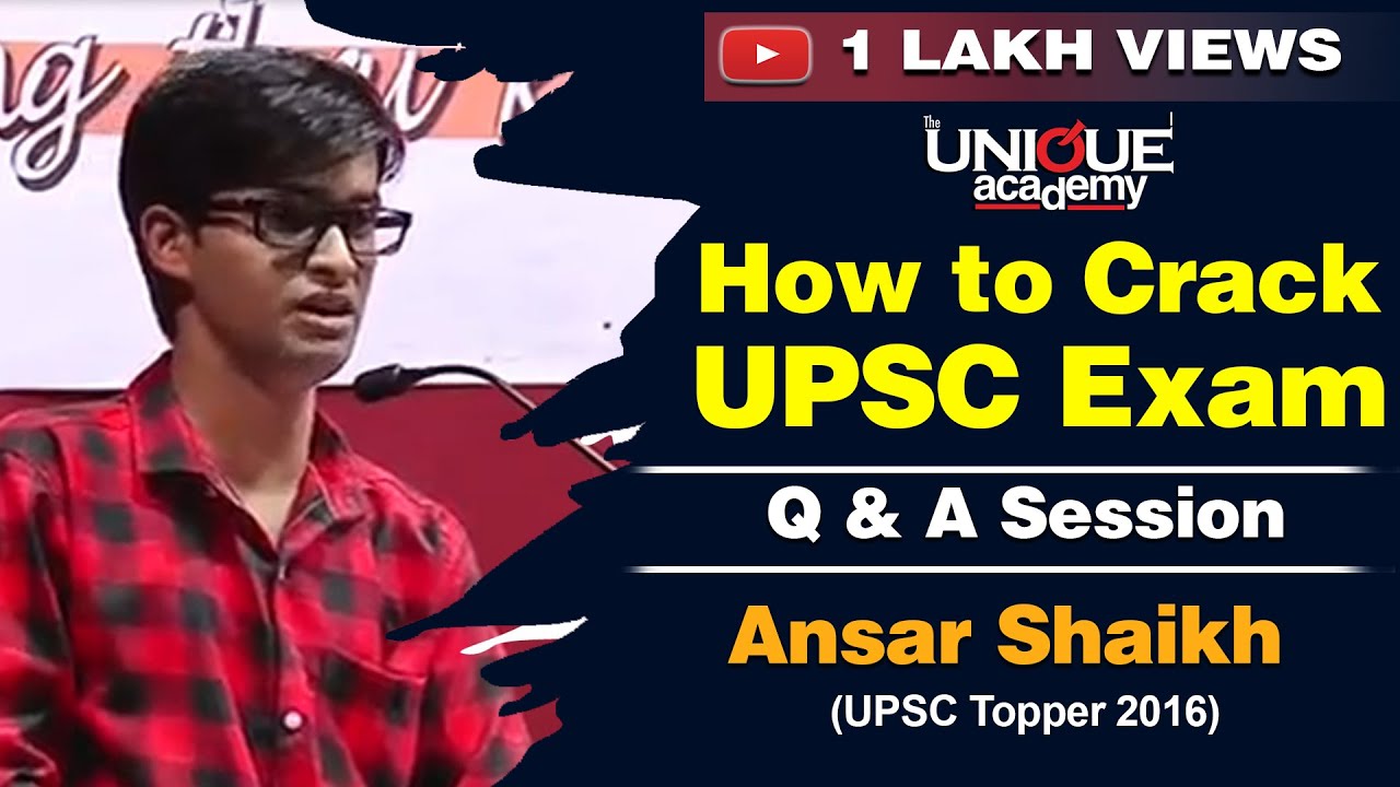 UPSC | How to Crack UPSC Exam - Ansar Shaikh (IAS) Q & A Session