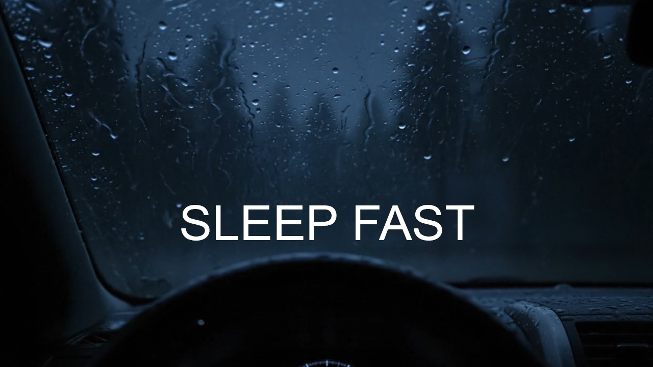 Fall Asleep in 10 Minutes – Heavy Rain on Car Window at Night (No Thunder)