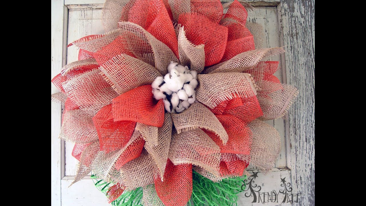 Mesh Flower Tutorial with Poly Jute & Poly Burlap by Trendy Tree
