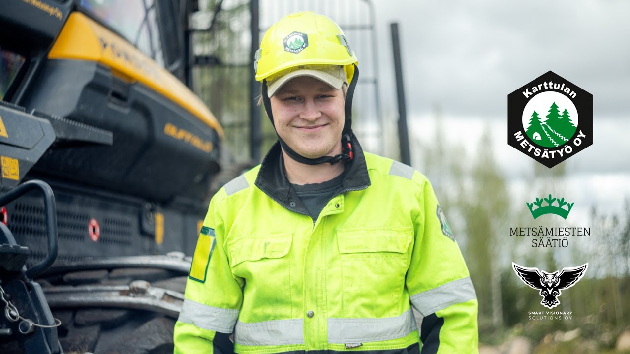 Mets&auml;koneenkuljettaja Veeti - Karttulan Mets&auml;ty&ouml; Oy - Nuorten Tarinat Mets&auml;alalta