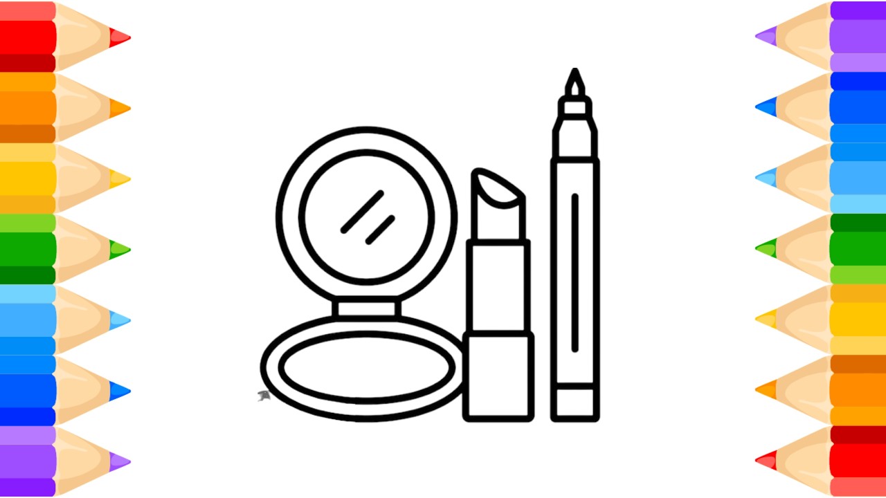 How To Draw Cosmetics Drawing, Painting & Coloring For Kids and Toddlers_🌈🎨@midulart
