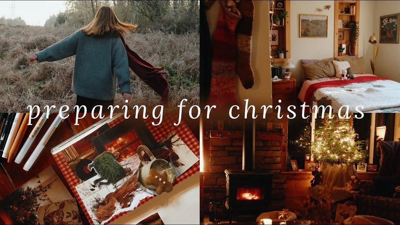 Preparing for Christmas ♥️🎄a cozy vlog decorating the cabin, frosty winter walks & christmas crafts