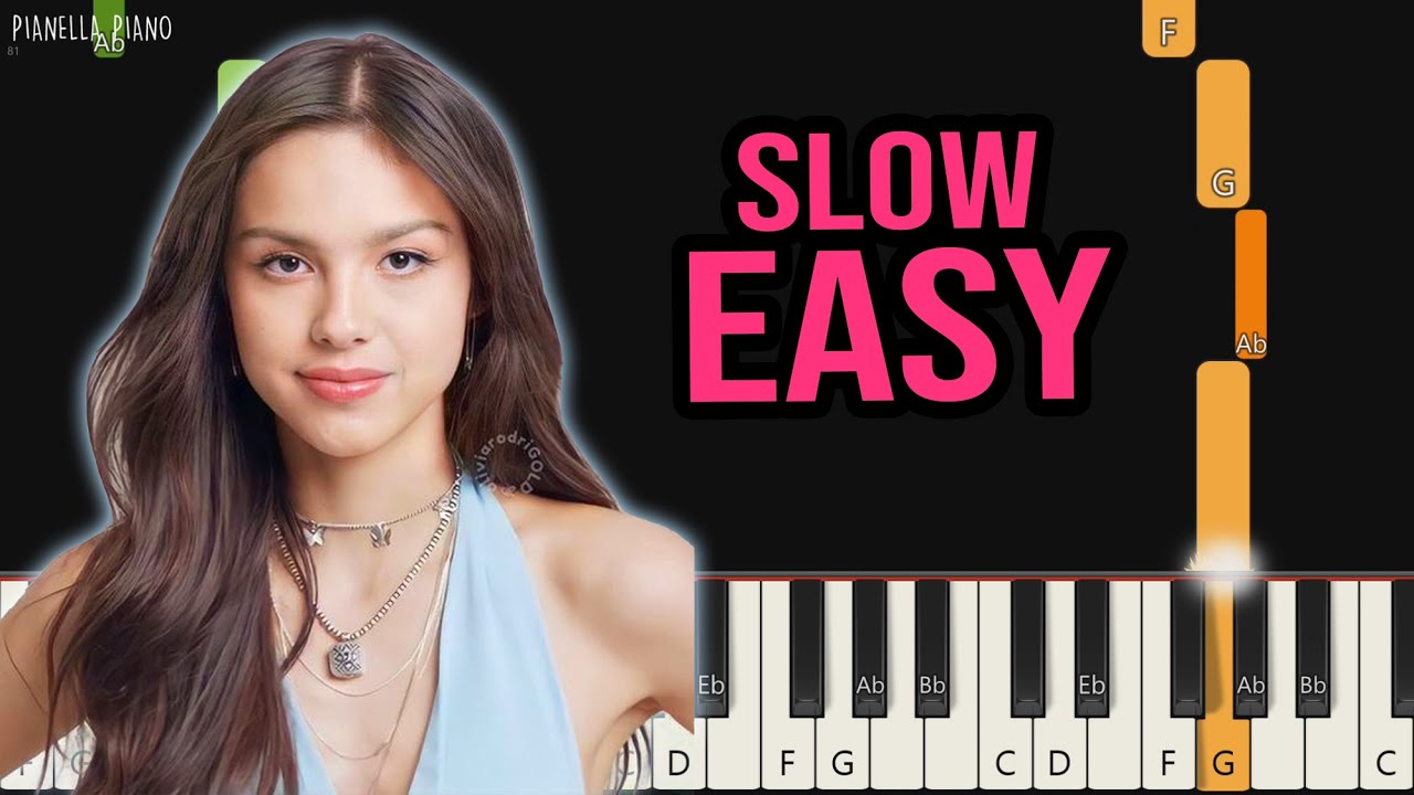 Olivia Rodrigo - lacy | SLOW EASY Piano Tutorial by Pianella Piano